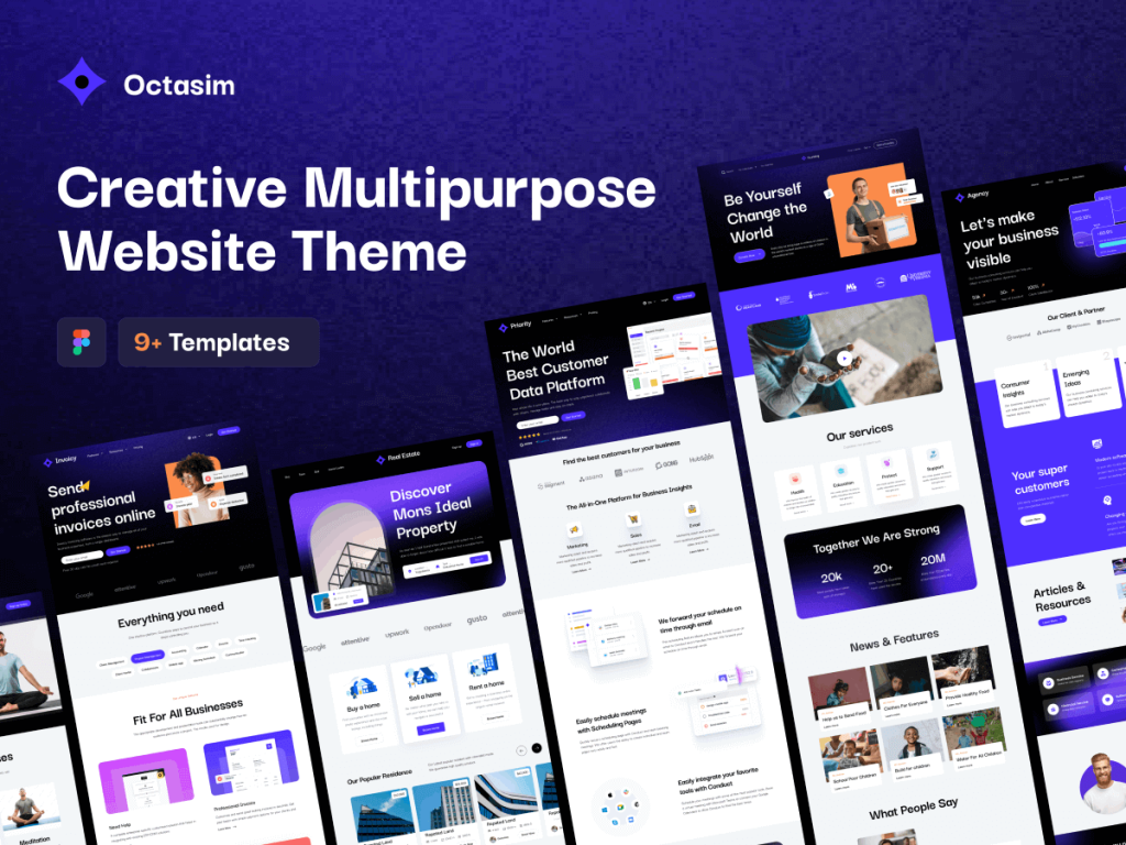 Creative Multipurpose website template – Tinywp