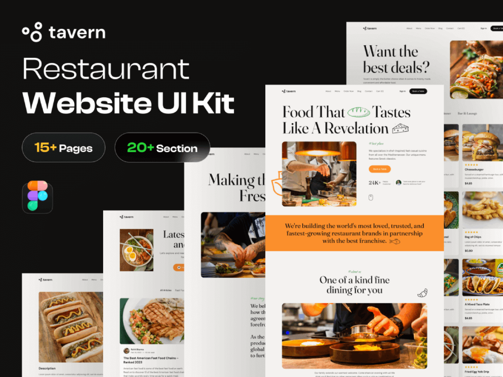 Restaurant Website Design template