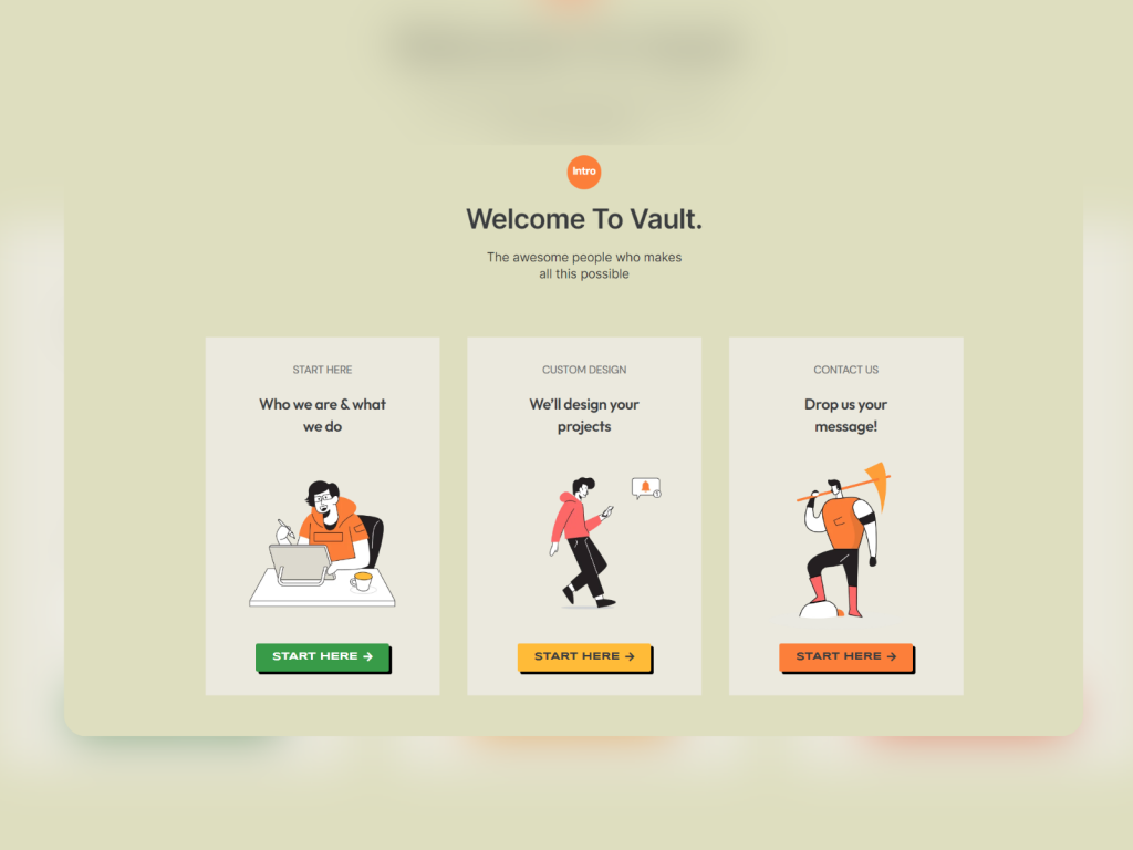 Three Features Retro Style